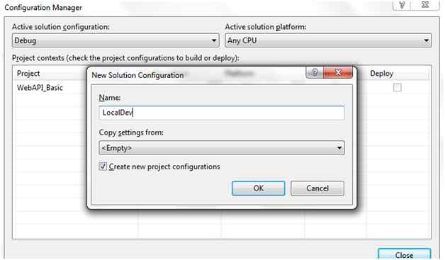 configuration dialog box 
